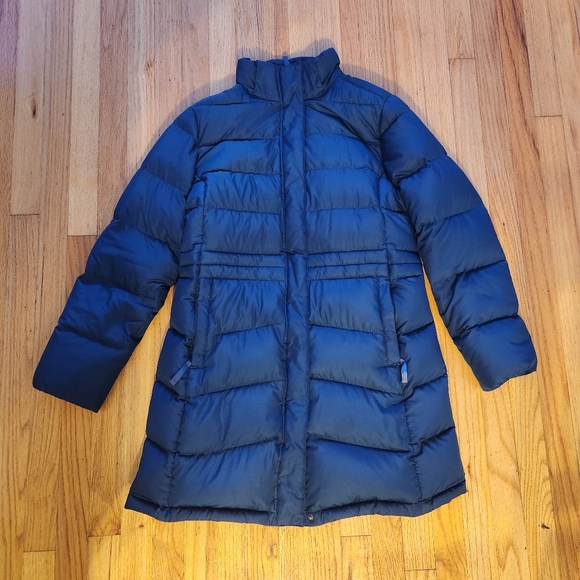 LL Bean Down Puffer Coat Long Length Blue Size Medium DOWNTEK (No Hood). - Picture 1 of 13